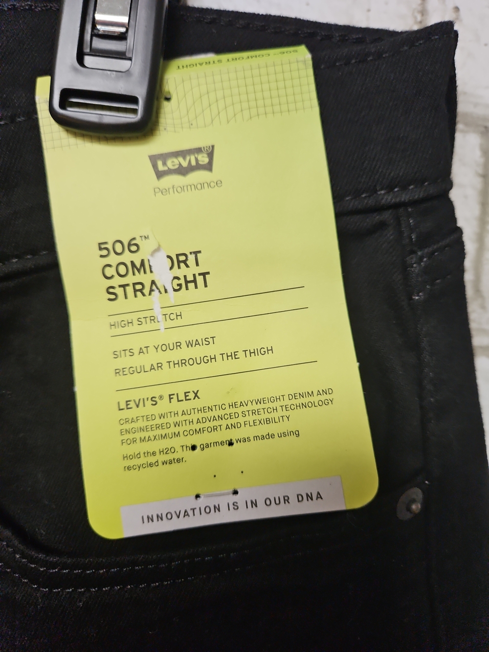 Levi's Men's Black 506 Comfort Straight Jeans Size 34x30 NWT - Picture 2 of 8